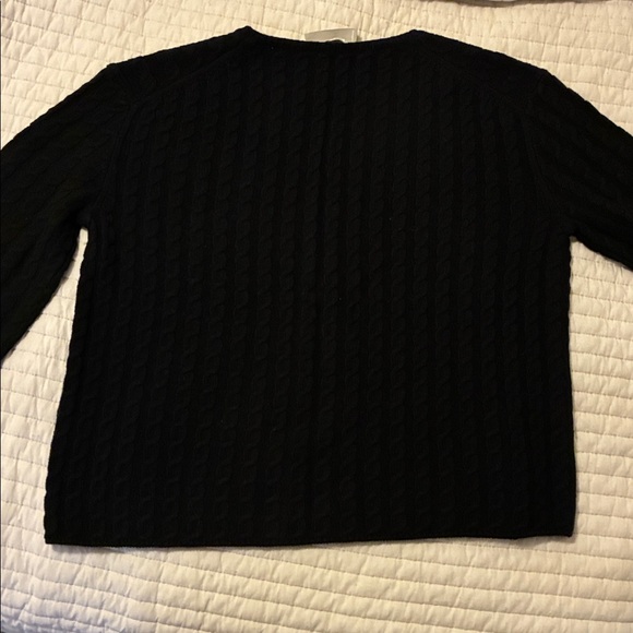EVERLANE MERINO WOOL COTTON CABLE KNIT SWEATER - Picture 8 of 8